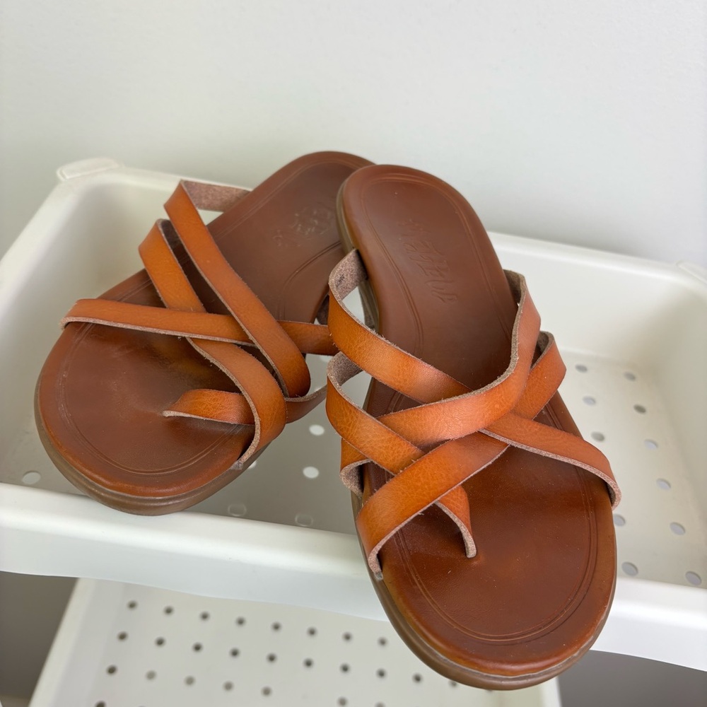 Mad Love Brown Strappy Summer Sandals